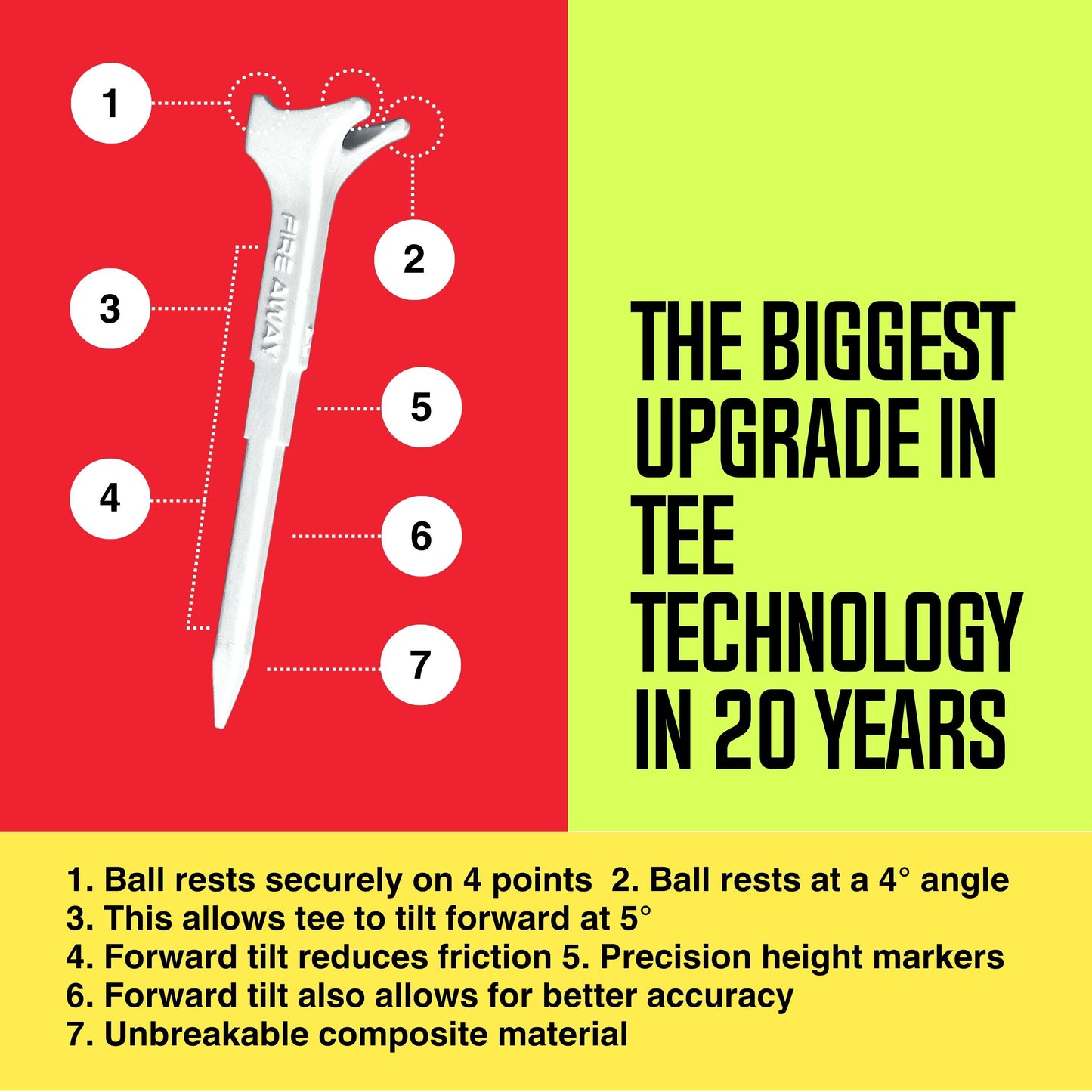 Fire Away Tee - The Unbreakable Tee for Perfect Launch