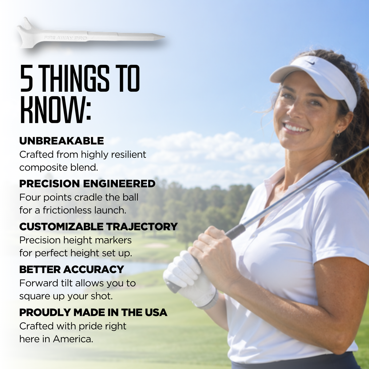 5 things to know about the Fire Away Tee Pro — unbreakable, precision engineered, made in USA