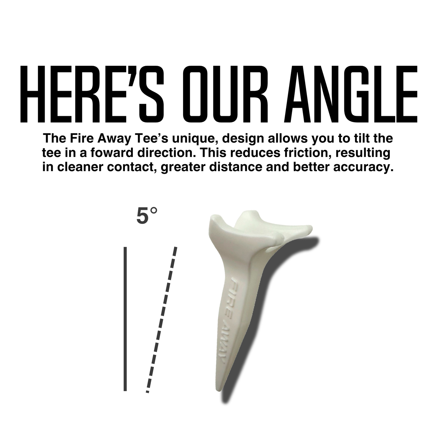 Fire Away ShorTee – Short Golf Tee, Maximum Distance & Durability